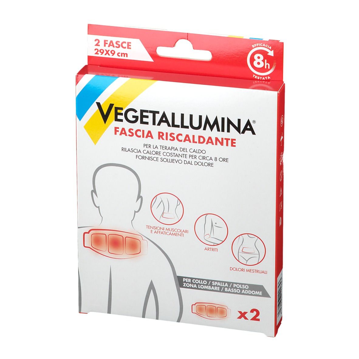 Vegetallumina Fascia Riscaldante 29x9cm 2 Pezzi