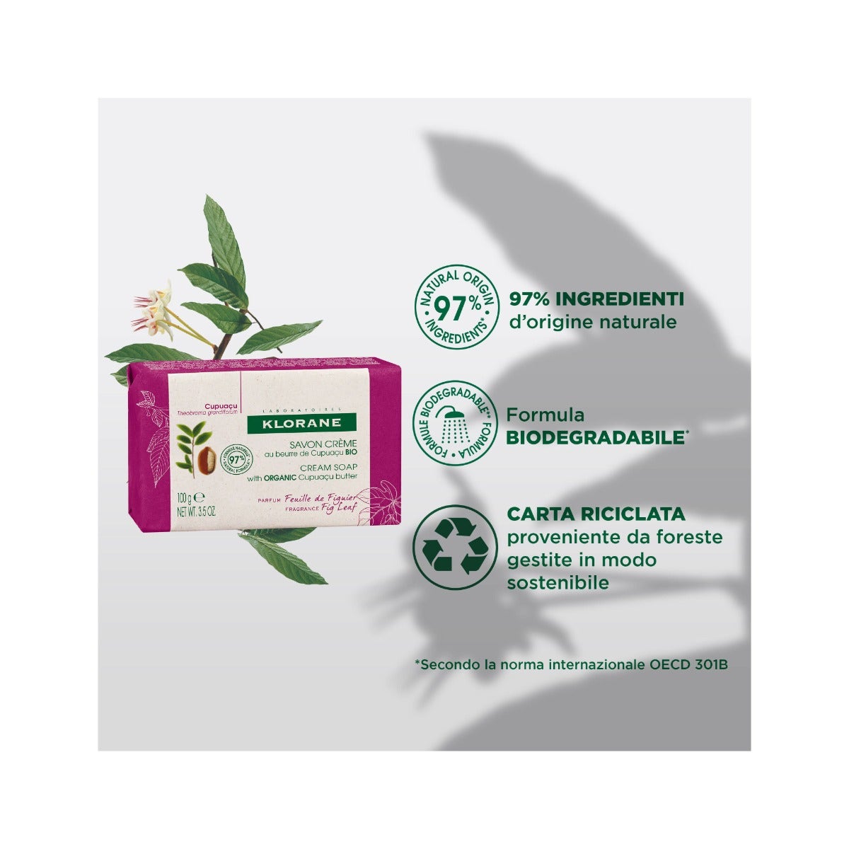 Klorane Crema Sapone Foglie Di Fico 100g-5