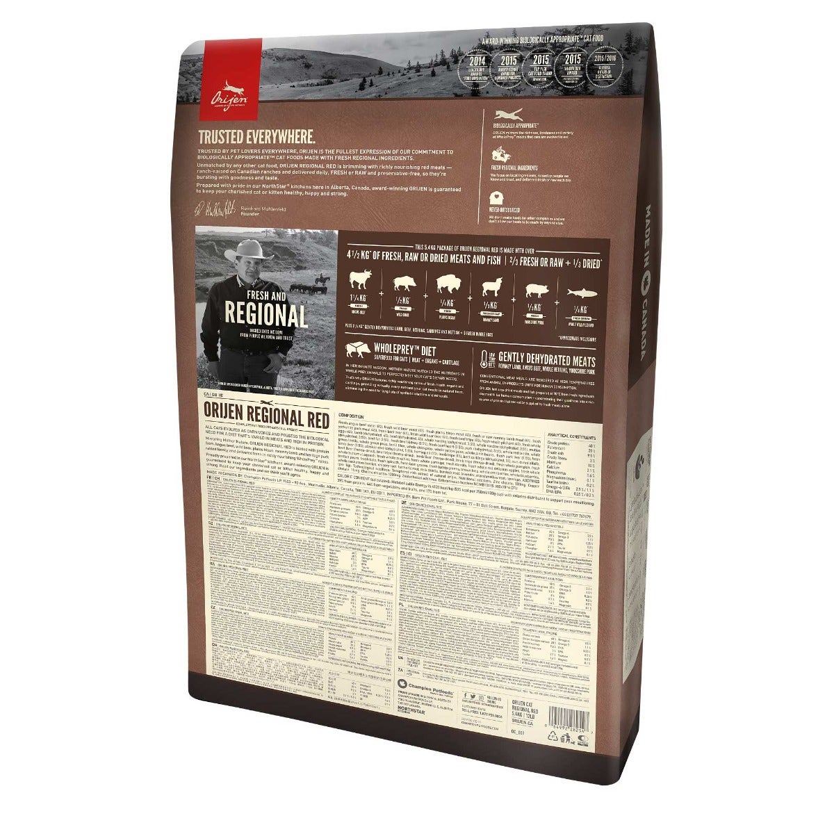 Orijen Regional Red Crocchette Manzo Angus E Cinghiale Per Gatti Sacco 5,4kg-1