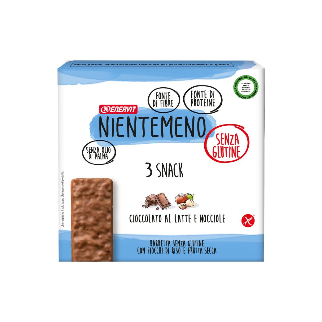Enervit Nientemeno Barretta Cioccolato Latte e Nocciola 3x21g-1