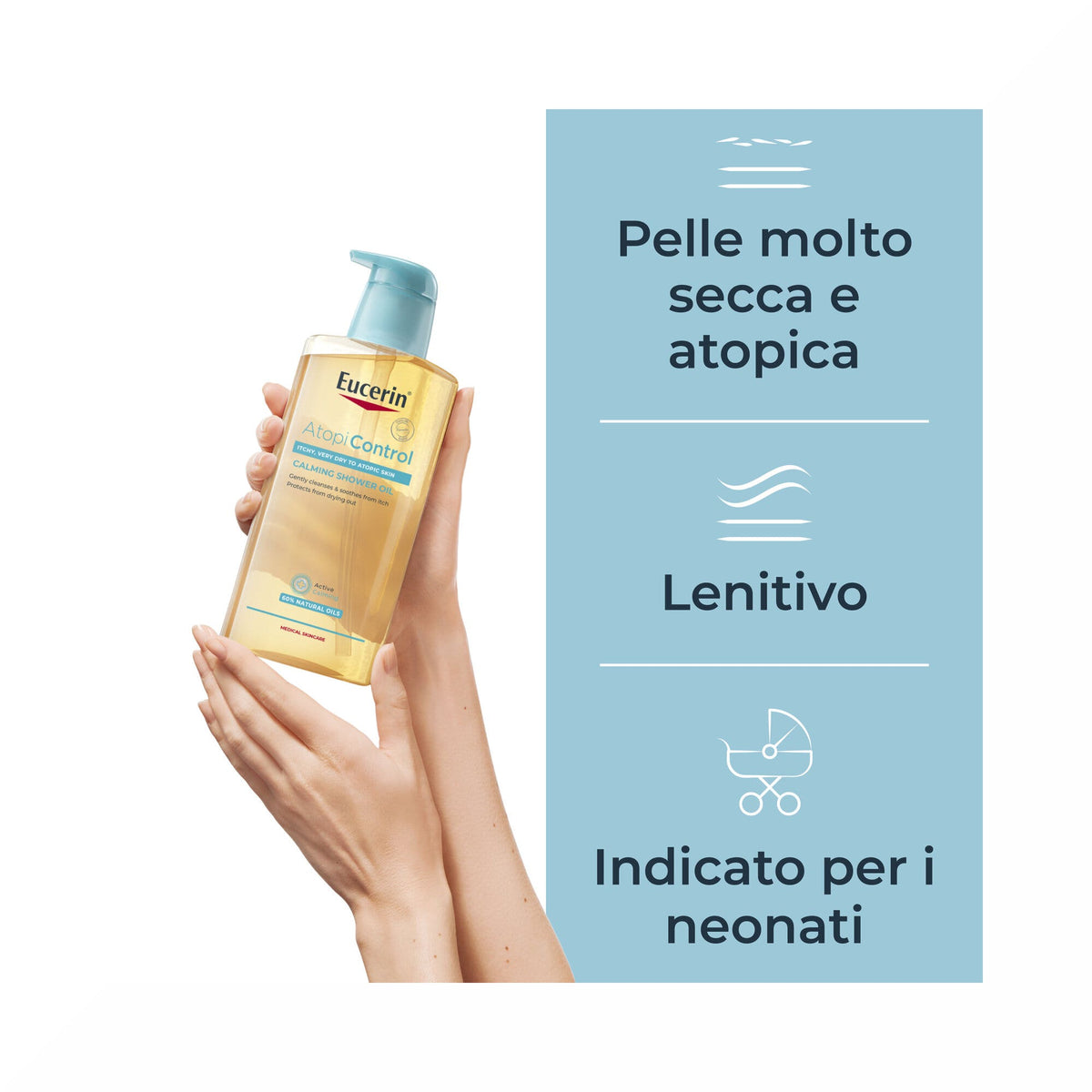 Eucerin AtopiControl Olio Detergente Pump 400ml - Pelle Sensibile-3
