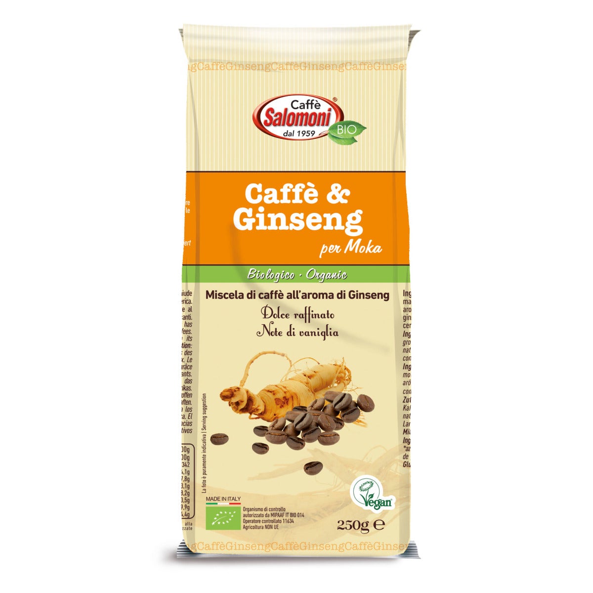 Salomoni Caffè & Ginseng Bio Per Moka 250g-1