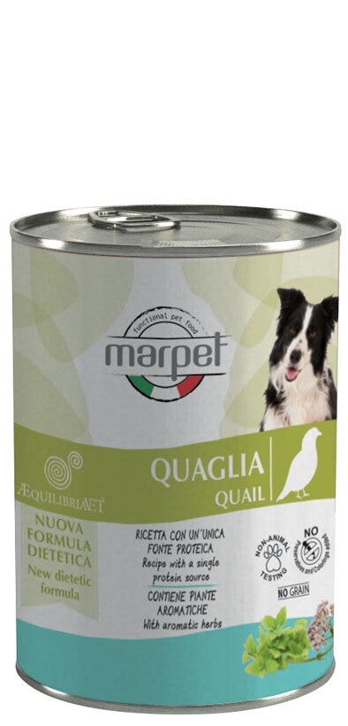 Marpet Aequilibriavet Dog Quaglia Cibo Umido Per Cani Adulti Scatoletta 400g-3