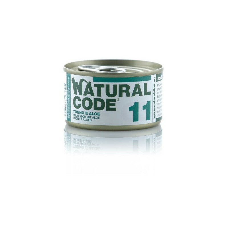 Natural Code 11 Tonno e Aloe Gatti Adulti Lattina 85g-1