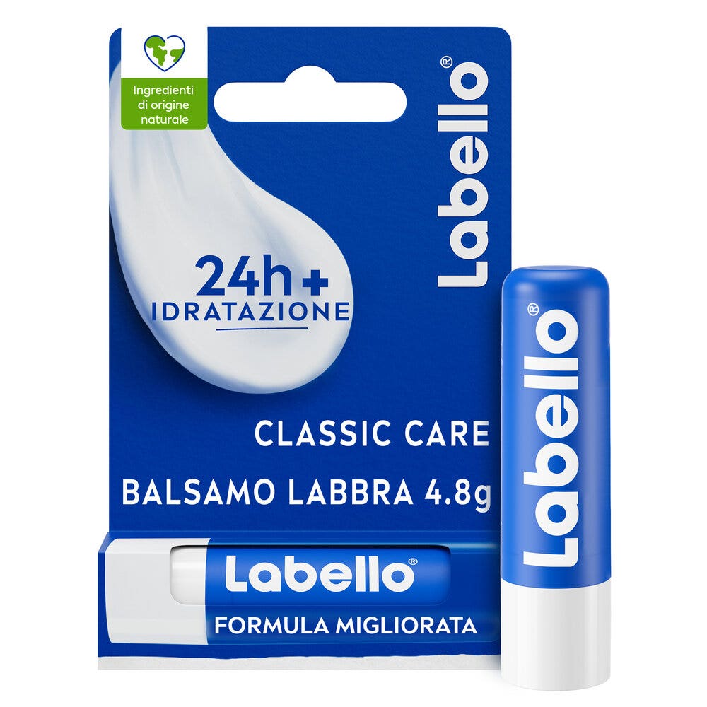 Labello Classic Care Balsamo Labbra Burrocacao Labbra Classico Fondente Sulle Labbra 4,8g-1