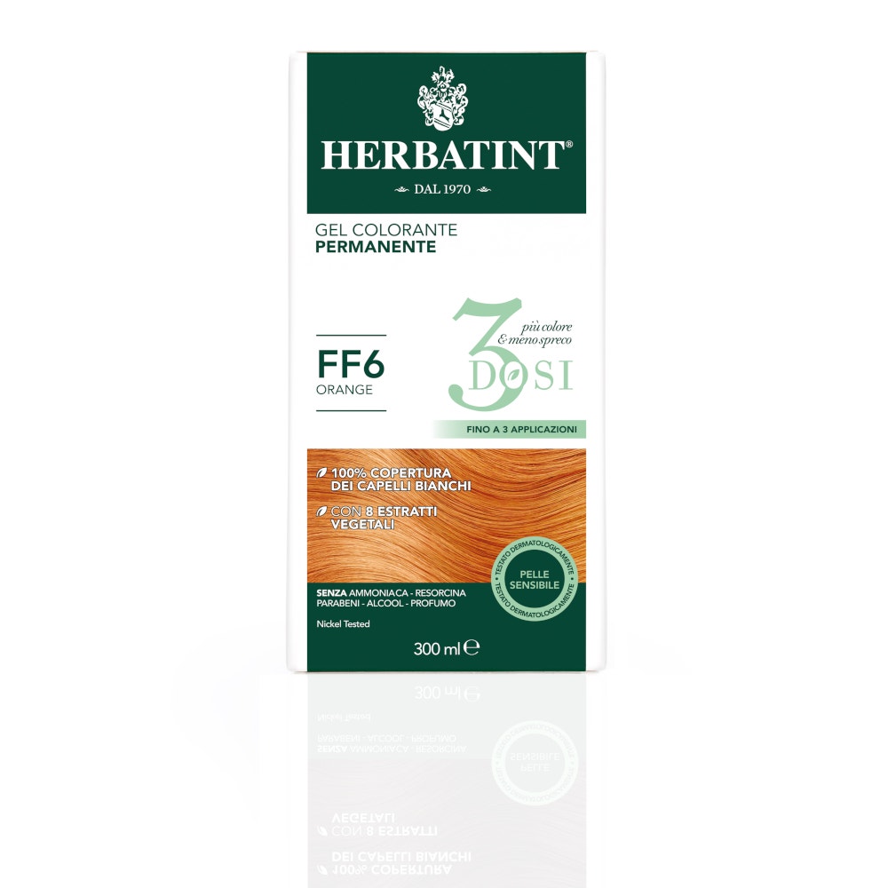 Herbatint Tintaura Per Capelli Gel Permanente FF6 Orange 3 Dosi 300ml-4