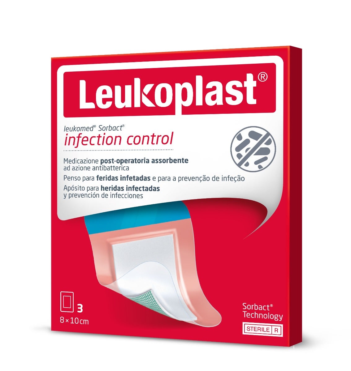 Leukomed Sorbact 8x10cm 5 Pezzi-3
