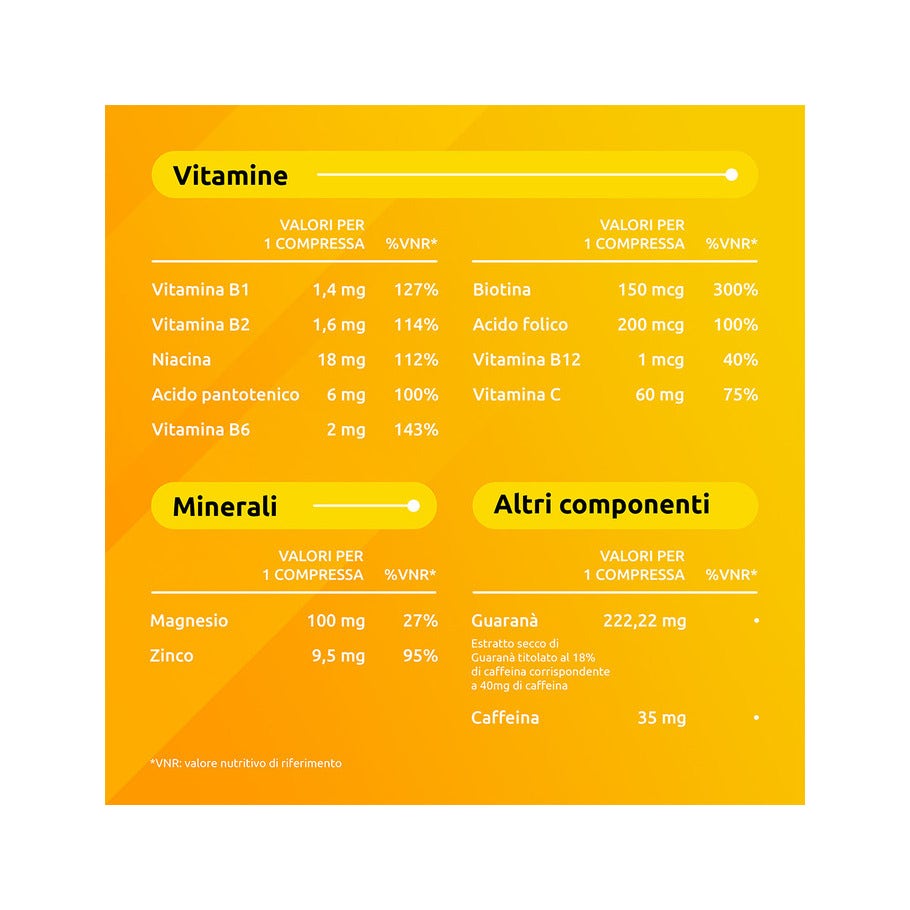Supradyn Ricarica Mentale con Acido Folico Caffeina e Guaranà Gusto Acerola 10 Compresse Effervescenti-26
