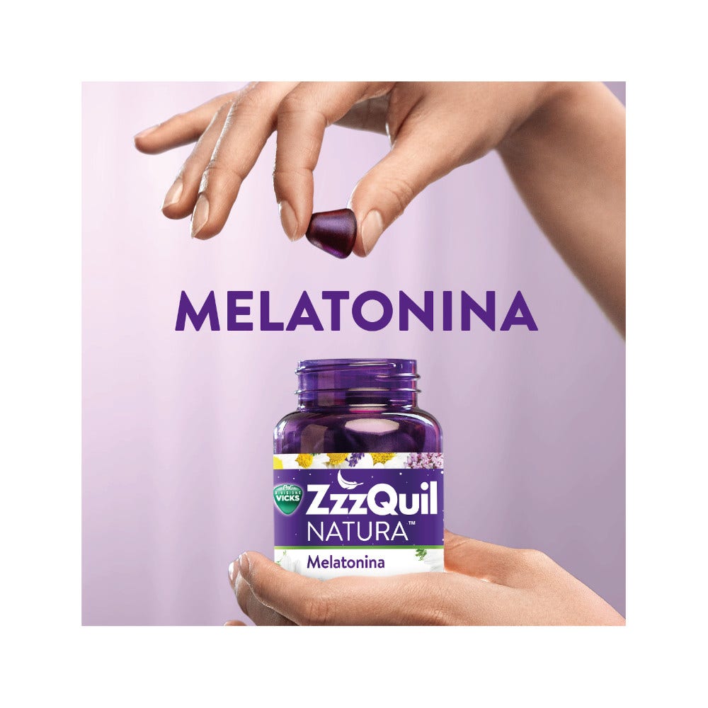 ZzzQuil NATURA Per Dormire 60 Pastiglie Gommose a Base di Melatonina con Camomilla Valeriana Lavanda-9