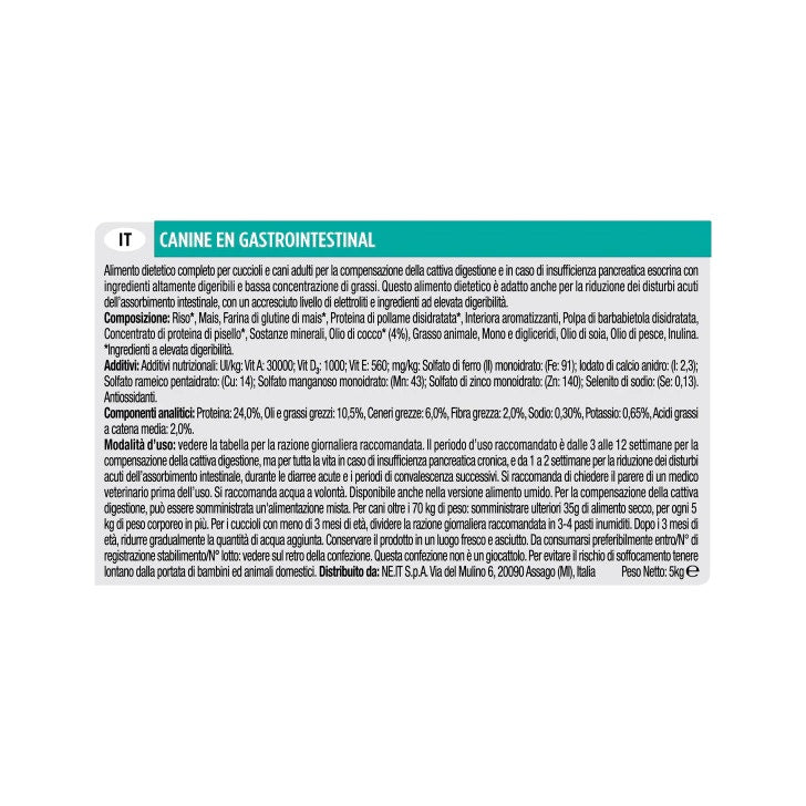 Purina Pro Plan Veterinary Diets Secco Cane EN Gastrointestinal Sacco 5kg-5