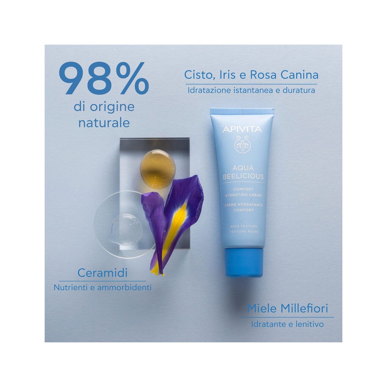 Apivita Crema Comfort Idratante Texture Ricca 40ml-3