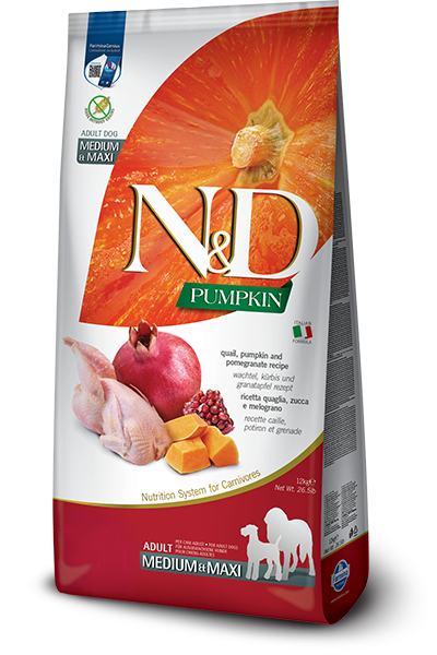 Farmina N&D Pumpkin Cibo Secco Quaglia Zucca E Melograno Per Cani Adulti 12kg-1