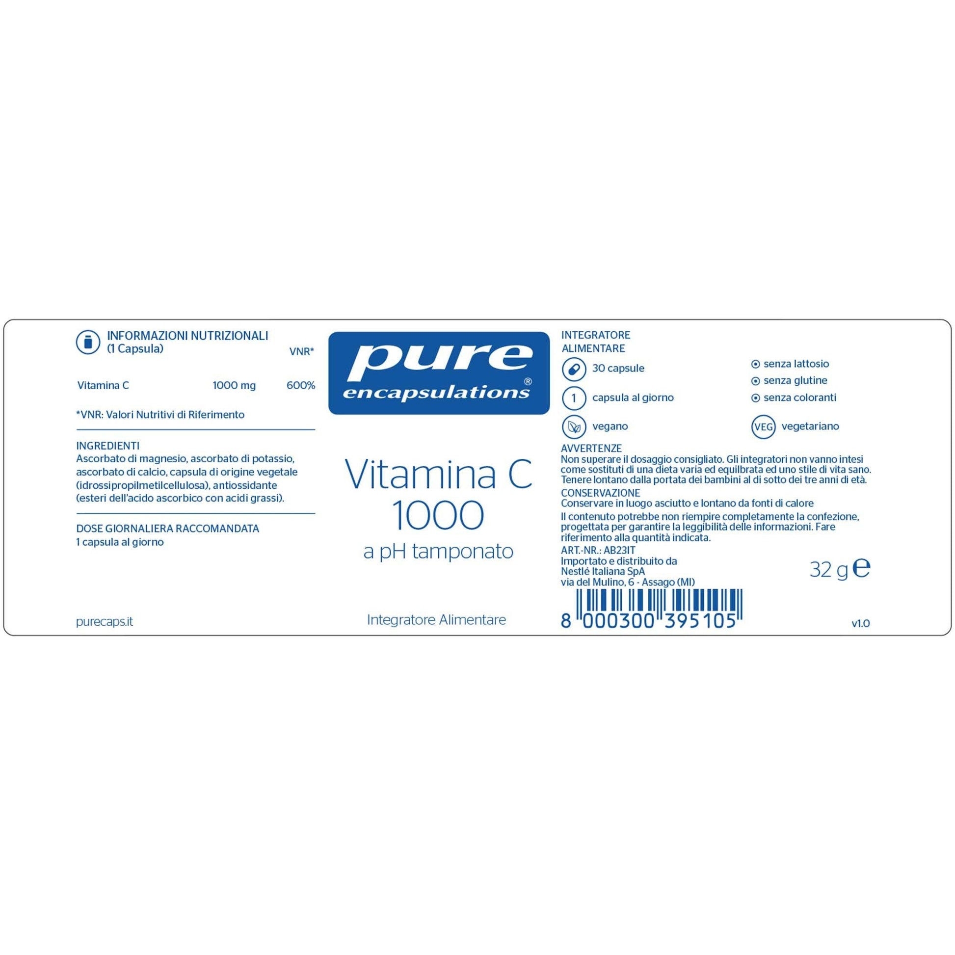 Pure Encapsulations Vitamina C 1000 30 Capsule  - 2