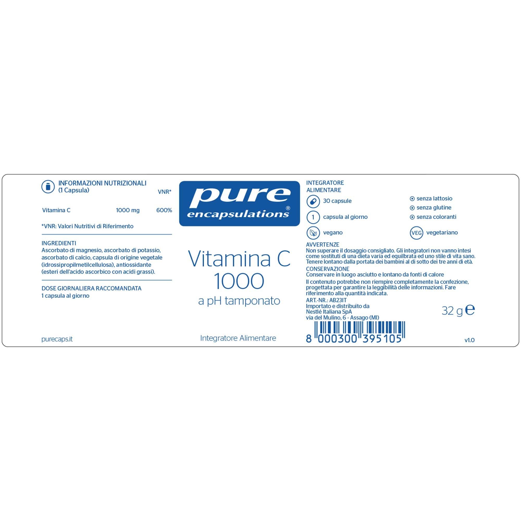 Pure Encapsulations Vitamina C 1000 30 Capsule  - 2