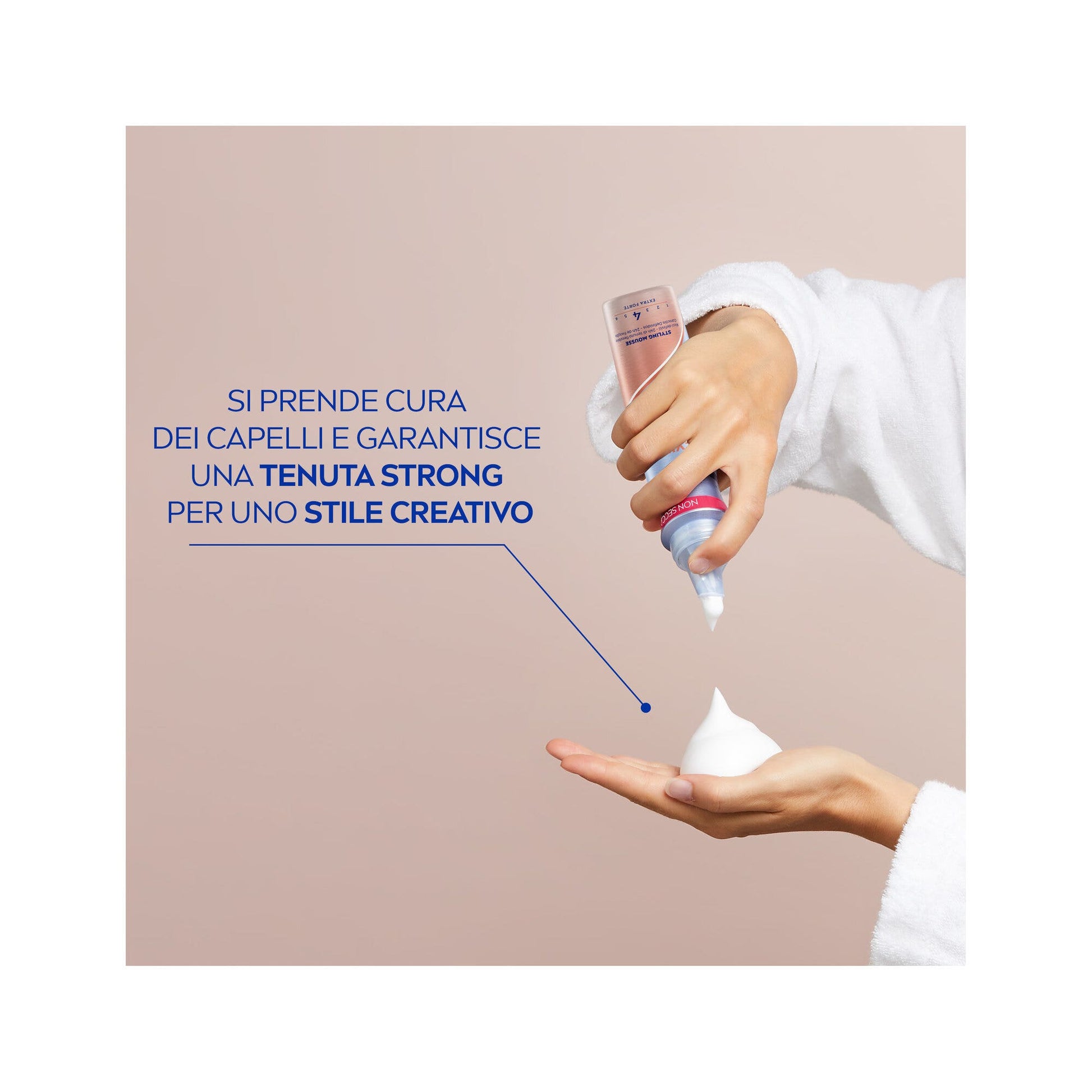 Nivea Styling Mousse Flexible Curls&care Schiuma per la Cura Capelli Ricci Extra Forte 150ml-3