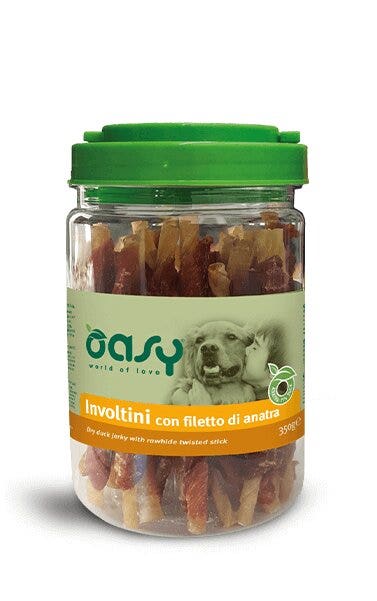 Oasy Snack Dog Involtini Con Filetto Di Anatra Per Cani 350g-2