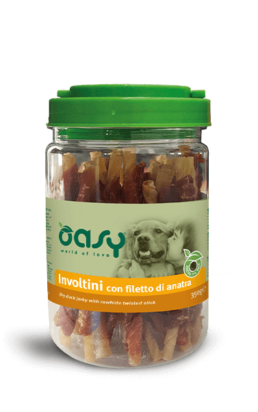 Oasy Snack Dog Involtini Con Filetto Di Anatra Per Cani 350g-1