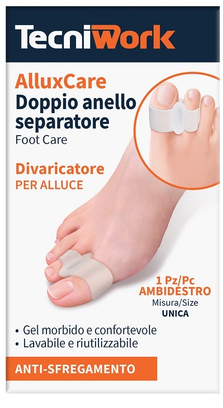 Allux Care Separatore e Divaricatore per Alluce a Doppio Anello-0