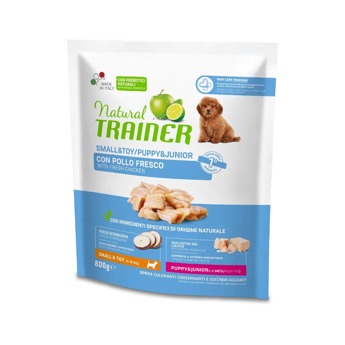 Natural Trainer Crocchette Pollo Cibo Secco Per Cuccioli Taglia Small Sacco 0,8kg-5
