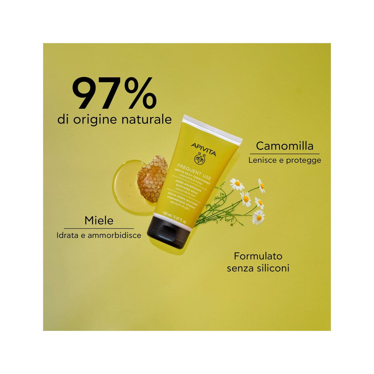 Apivita Balsamo Delicato Uso Frequente Miele/Camomilla 150ml-3