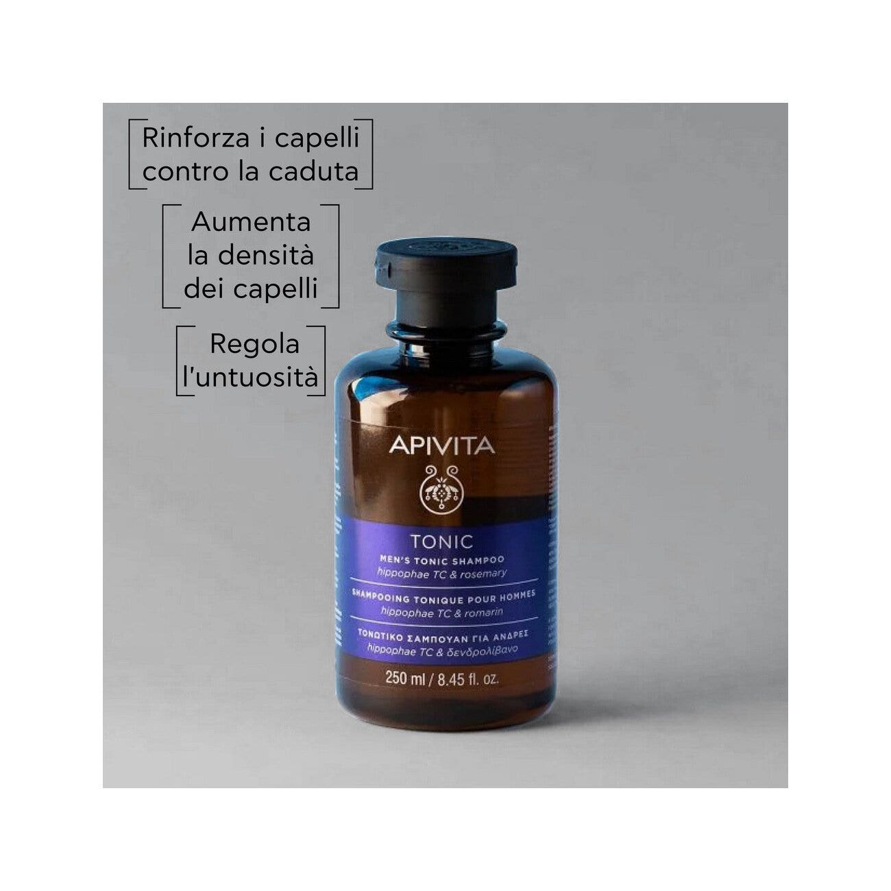 Apivita Shampoo Tonificante Uomo Hippophae TC/Rosemary 250ml-2