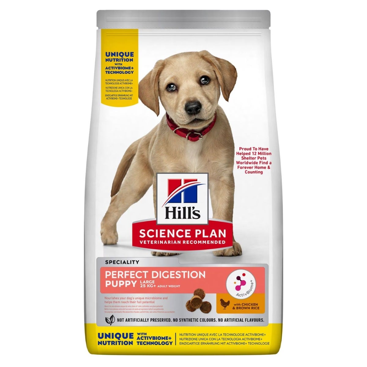 Hill's Science Plan Perfect Digestion Large Breed Puppy Cibo Secco Con Pollo E Riso Integrale Per Cuccioli Taglia Grande Sacco 12kg-2