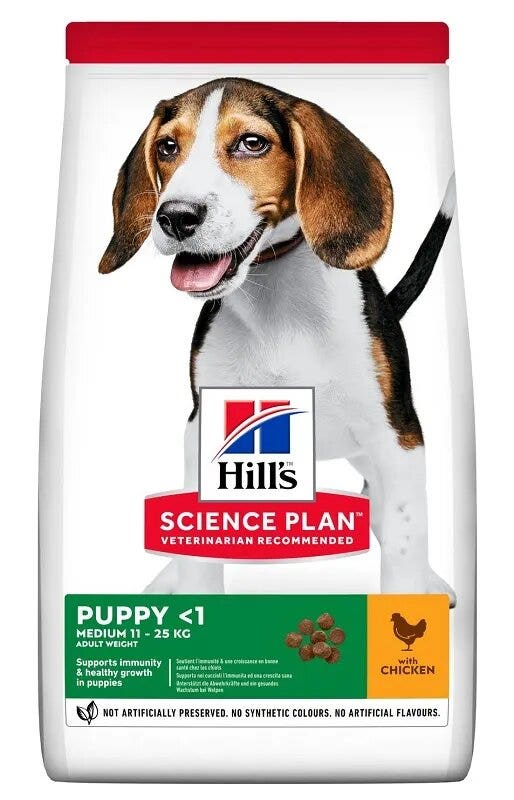 Hill's Science Plan Puppi Medium Crocchette Pollo Per Cani Cuccioli Di Taglia Media 11-25 Kg Sacco 800g-1