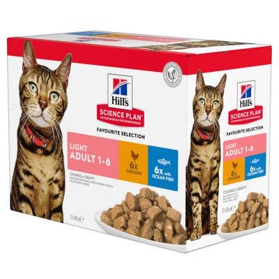Hill's Science Plan Multipack Umido Gatto Adult Light 12x85g-1