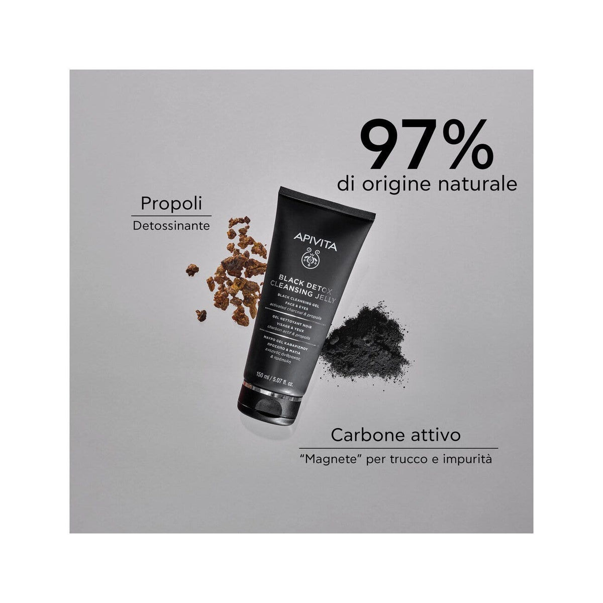 Apivita Gel Detergente Nero Viso/Occhi 150ml-3