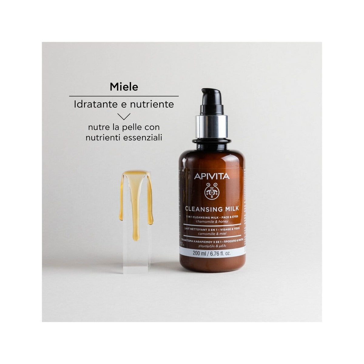 Apivita Latte Detergente Viso/Occhi 200ml-5
