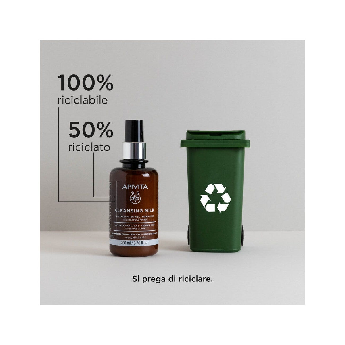 Apivita Latte Detergente Viso/Occhi 200ml-7