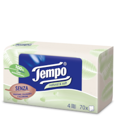 Tempo Box Fazzoletti Natural & Soft 70 Pezzi-1