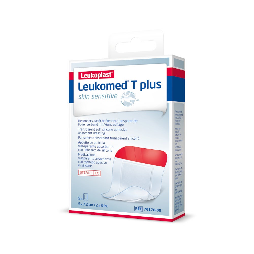 Leukomed T Plus Medicazione Post Operatoria Trasparente Impermeabile 5x7,2cm 5 Pezzi-5