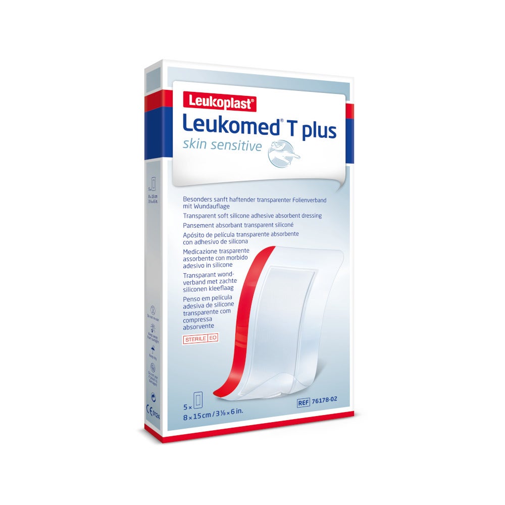 Leukomed T Plus Medicazione Post Operatoria Trasparente Impermeabile 8x15cm 5 Pezzi-3