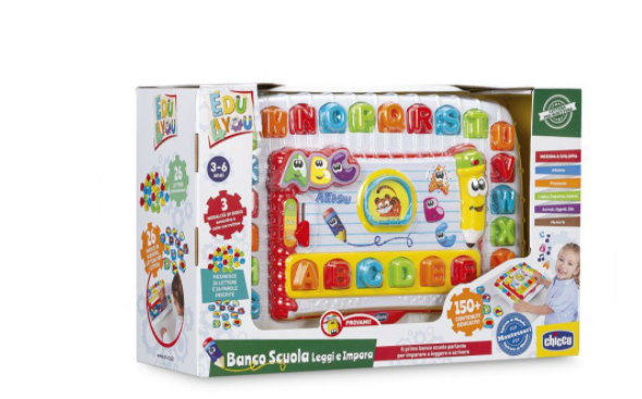 Chicco Gioco Banco Scuola Leggi&Impara Italiano 3-6 Anni+ - 2