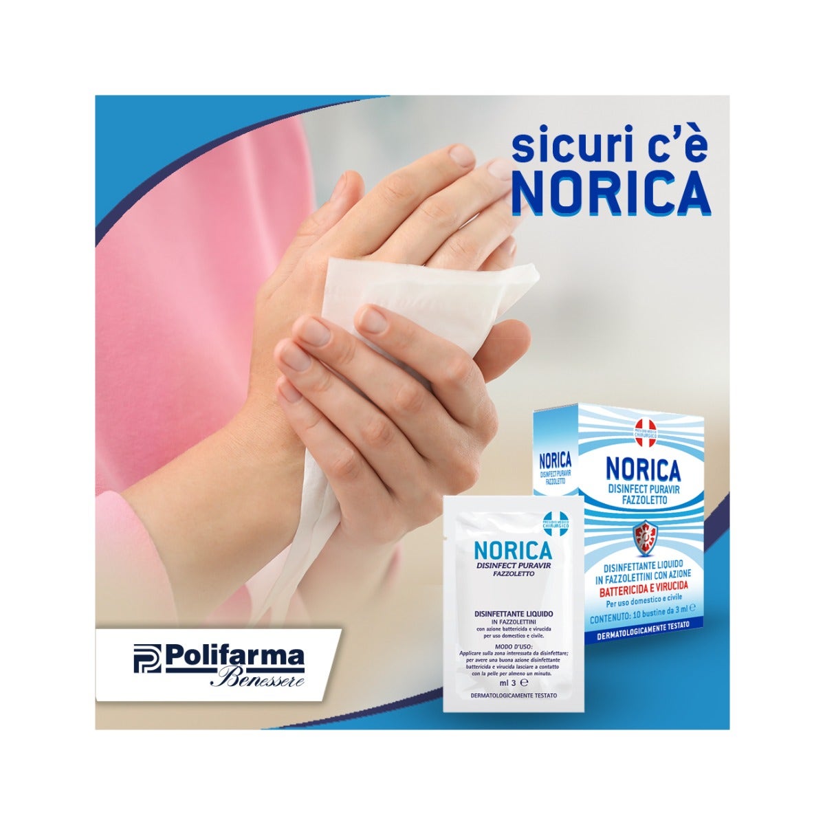 Norica Disinfect Puravir Fazzoletti 10 Bustine-6