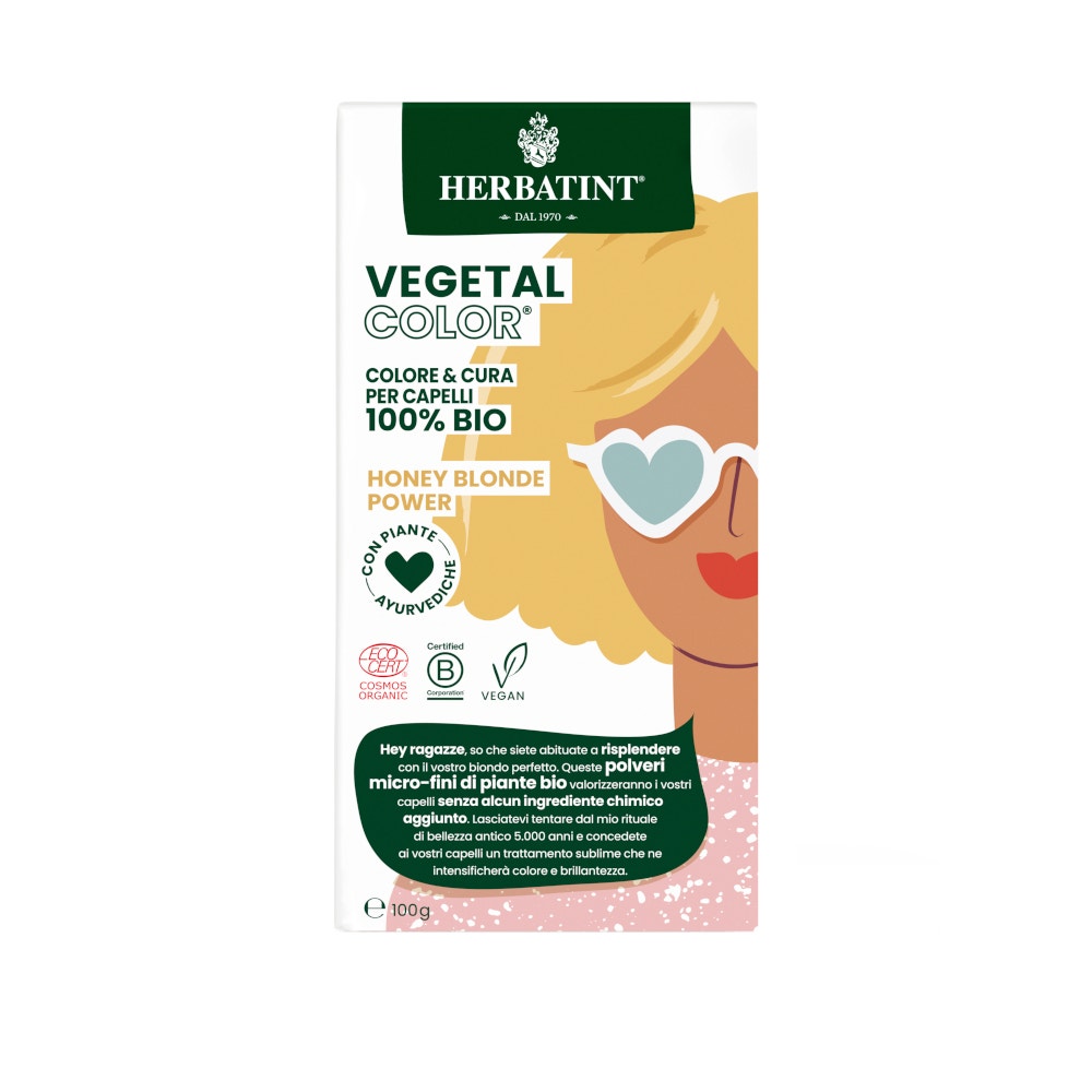 Herbatint Vegetal Color Honey Blond Power Biondo Miele 100g-5