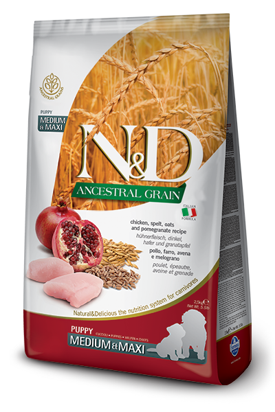 Farmina N&D Ancestral Grain Pollo E Melograno Cani Cuccioli Taglia Media E Grande Sacco 2,5kg-1