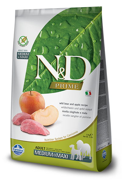 Farmina N&D Prime Cinghiale E Mela Cani Adulti Taglia Media E Grande Sacco 2,5kg-1
