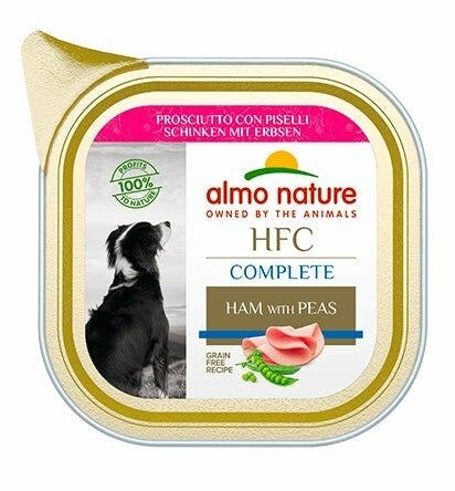 Almo Nature HCF Complete Prosciutto Con Piselli Per Cani Adulti Vaschetta 85g-2
