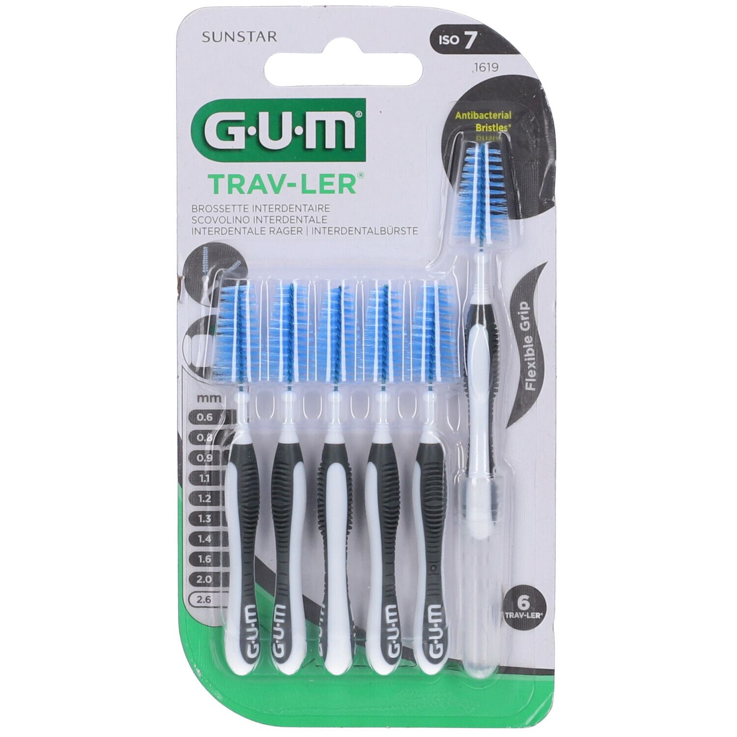 Gum Trav-Ler Scovolini Interdentali Iso7 2.6mm 6 Pezzi