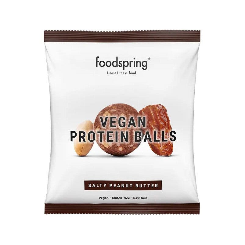 Foodspring Protein Balls Snack Proteico Vegano Gusto Burro Di Arachidi Salato 40g-4