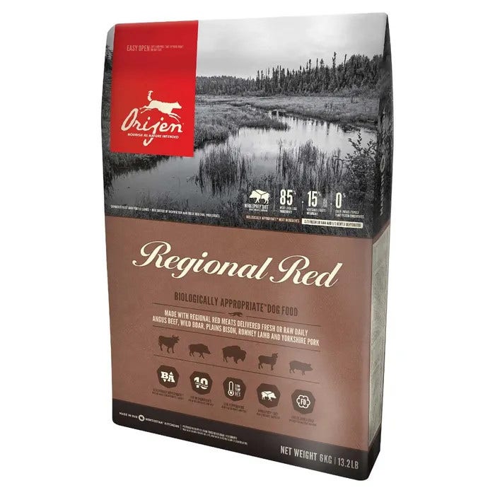 Orijen Regional Red Crocchette Con Manzo Angus E Cinghiale Per Cani Sacco 6kg-1