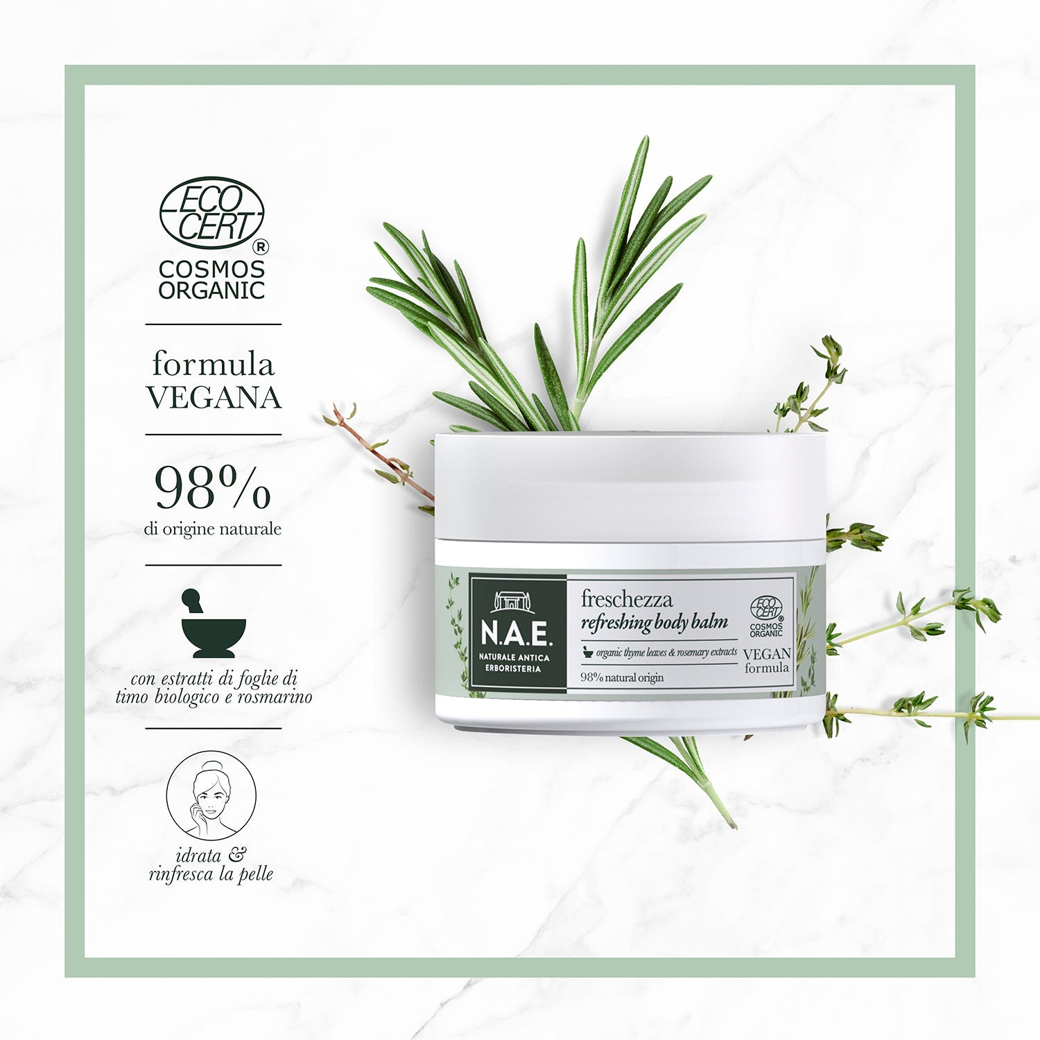 N.A.E. Balsamo Corpo Freschezza Formula Vegana 200ml  - 4