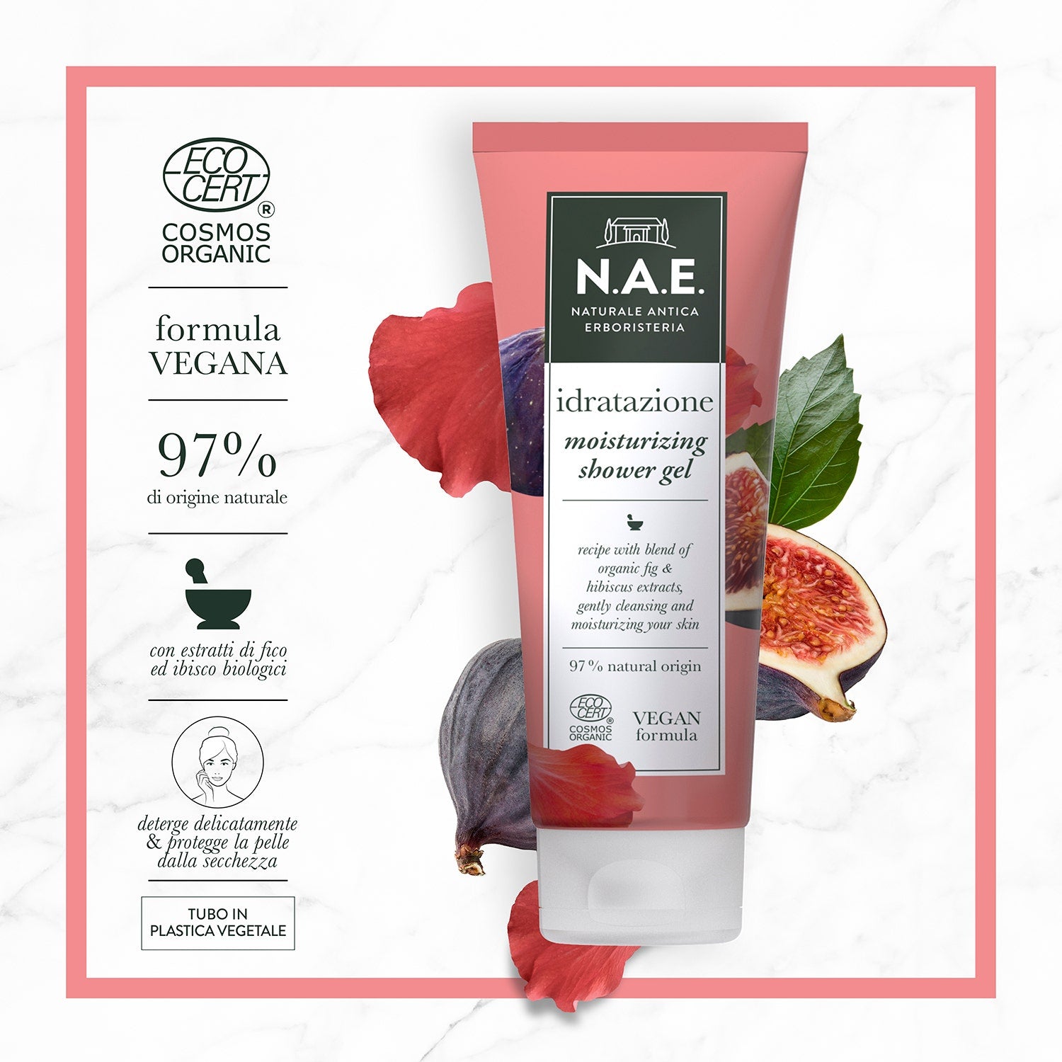 N.A.E. Docciaschiuma Idratazione Formula Vegana 200ml  - 3