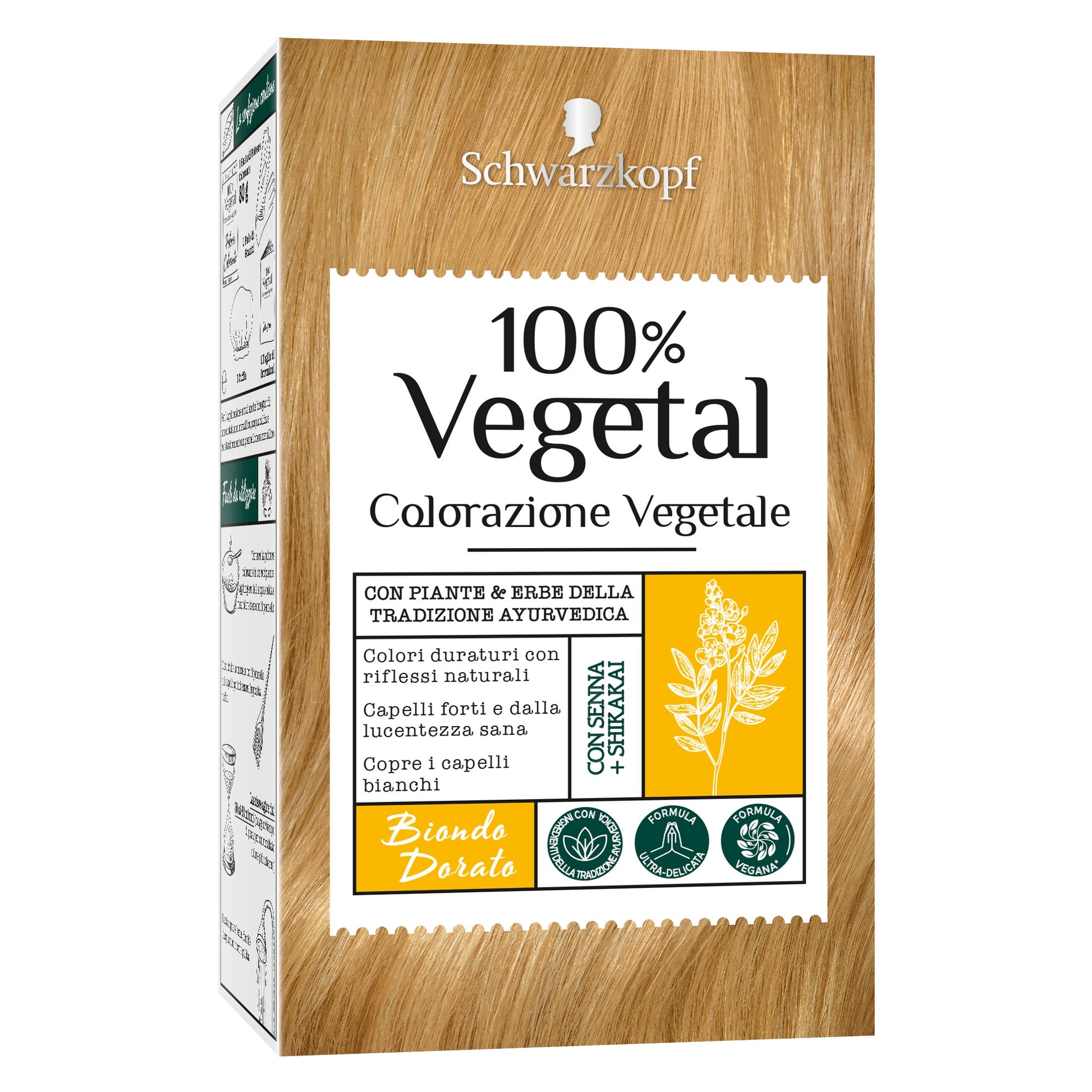 Schwarzkopf 100% Vegetal Colorazione Vegetale Capelli Biondo Dorato  - 2