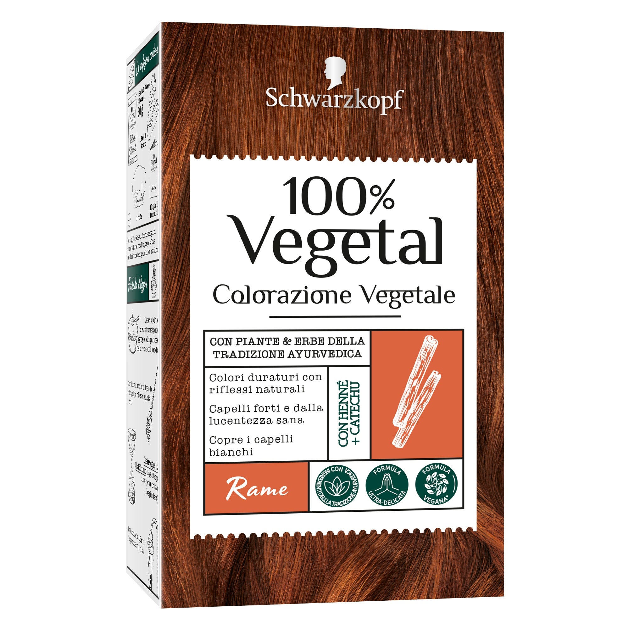 Schwarzkopf 100% Vegetal Colorazione Vegetale Capelli Rame  - 2