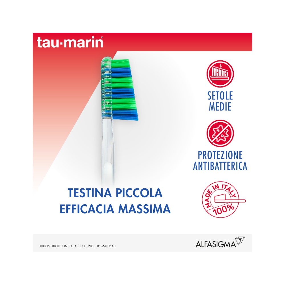 Taumarin Spazzolino Professional Setole Medie 27 Con Antibatterico-6