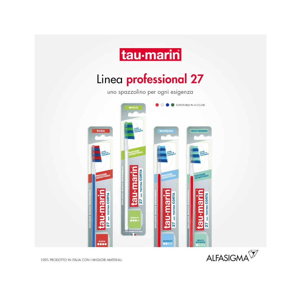 Taumarin Spazzolino Professional Setole Medie 27 Con Antibatterico-9