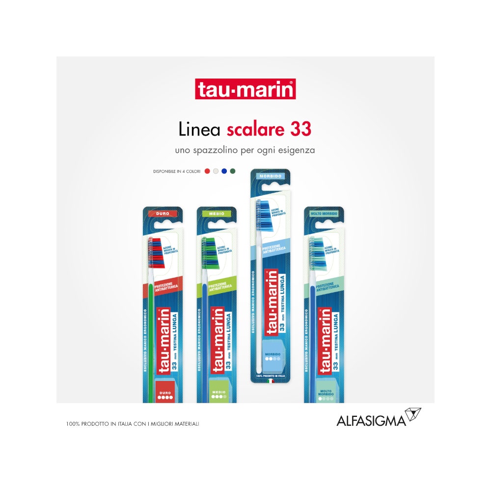 Taumarin Spazzolino Scalare 33 Morbido Con Antibatterico-11